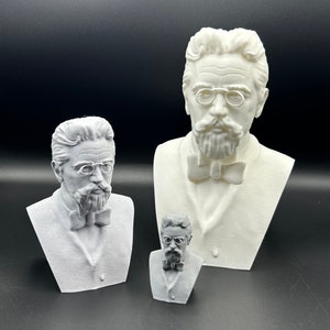 Estatua de Antón Chéjov / Busto de Chéjov / Trofeo de dramaturgo / Regalo para profesor de teatro / Regalo para profesor de inglés