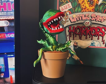 Petite boutique des horreurs Audrey II modèle végétal | Plante de bureau modèle Audrey 2 | Maquette artisanale à peindre Audrey II Little Shop of Horrors Musical