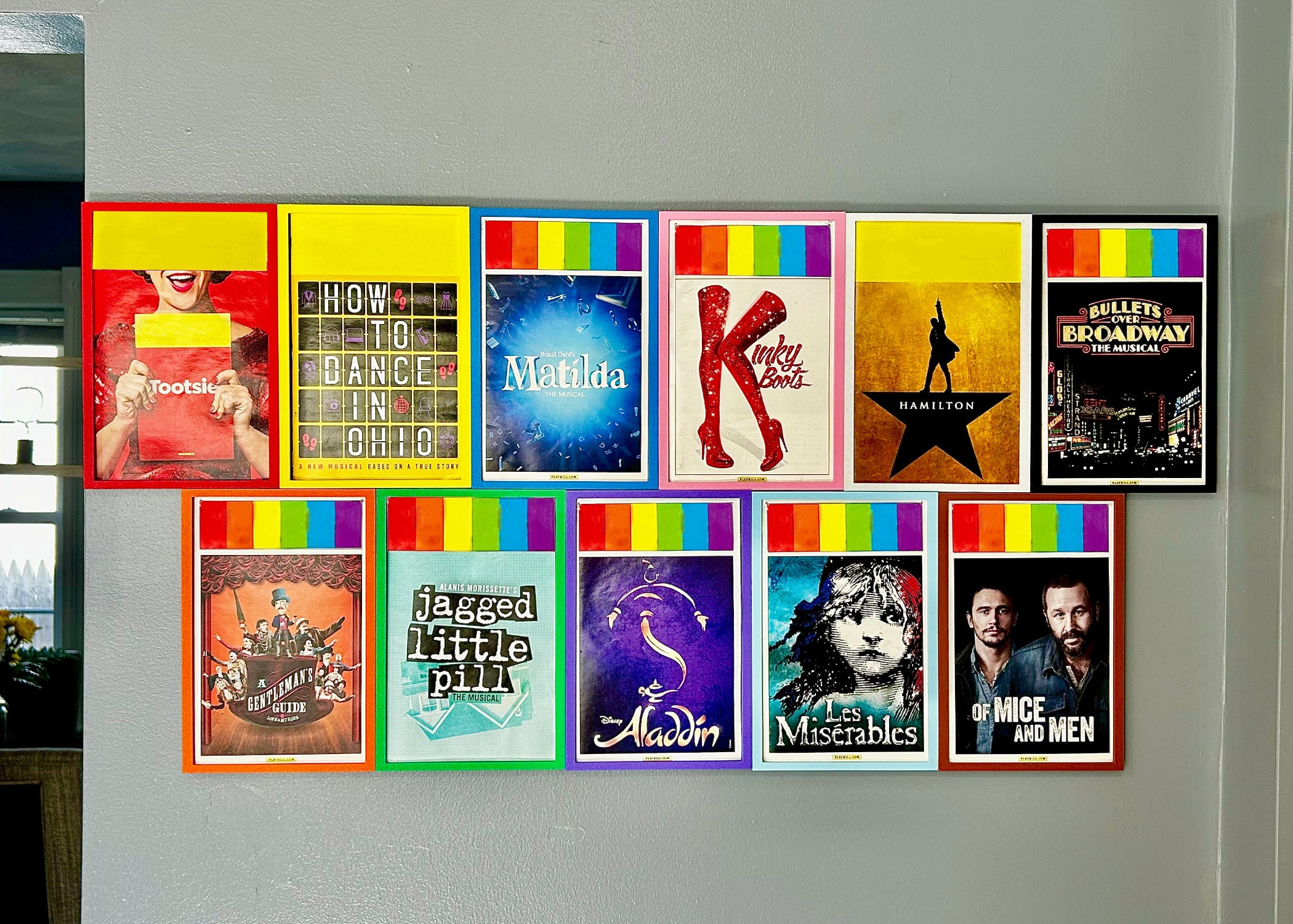 Custom Packs Theatre Program Display Frame Pride Packs | LGBTQ+ Broadway Program Wall Art | Lightweight Bulk Theater Bill Holder