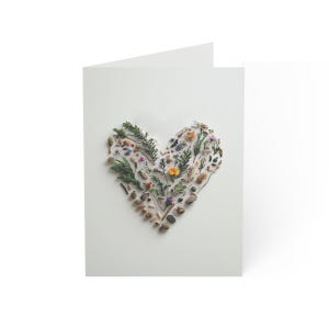 Nature-Inspired Heart Botanical Valentine's Day Card