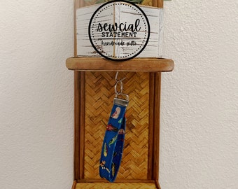 Fishing Lure Wristlet Keychain | Fishing Key Fob Wristlet | Gone Fishing Fabric Keychain | Handmade Gifts | Gifts for Him | Personalized