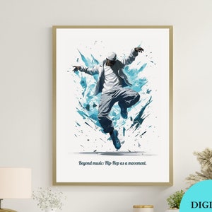 Hip Hop Poster - Dance Poster - Printable hip hop poster - Ideal for Dance Studio Decor or Dance Teacher Gifts