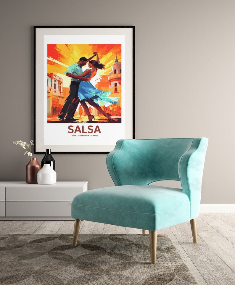 Printable Salsa Dance Poster Salsa Wall Art Ideal for Salsa Dancer Gift