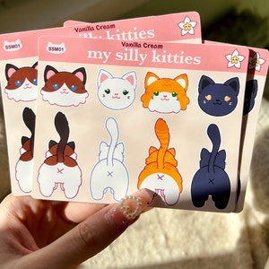 My Silly Kitties Mini Vinyl Sticker Sheet
