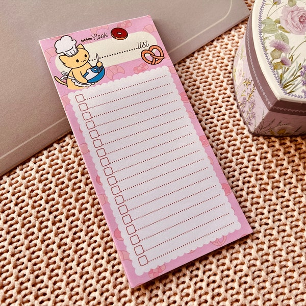 Let him Cook Handmade Cute Notepad Checklist