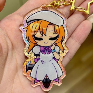 Higurashi Rena Holographischer Schlüsselanhänger