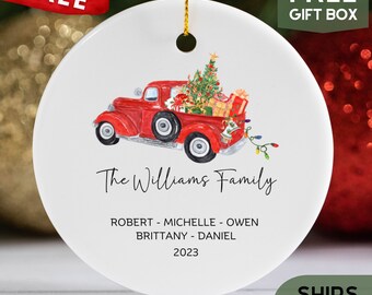 Custom Family Christmas Ornament - Christmas Family Ornament Personalized - Family Gifts Ornament Keepsake