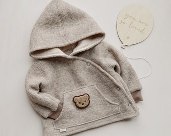 Walkjacke | Wolljacke | Wollwalk | Wollwalkjacke | Frühlingsjacke | Übergangsjacke | Baby Kinder Jacke