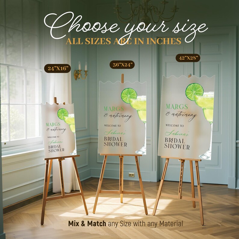 Margs and Matrimony Bridal Shower Sign, Margs and Matrimony Bachelorette Sign, Margaritas Bridal Shower Sign MyrtleRoyalBoutique image 4