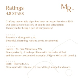 May include: A tan graphic with the text "Ratings 4.8 STARS" and customer testimonials. The text includes the company's expertise since 2015 and customer reviews. A logo is in the upper right corner.