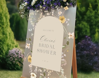 Wildflowers Bridal Shower Sign, Wildflower Bridal Shower Welcome Sign, Wild Flowers Bridal Shower Decorations MyrtleRoyalBoutique