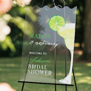 Margs and Matrimony Bridal Shower Sign, Margs and Matrimony Bachelorette Sign, Margaritas Bridal Shower Sign MyrtleRoyalBoutique Acrylic
