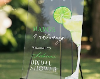 Margs and Matrimony Bridal Shower Sign, Margs and Matrimony Bachelorette Sign, Margaritas Bridal Shower Sign MyrtleRoyalBoutique