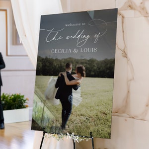 Wedding Sign With Photo, Wedding Welcome Sign With Photo, Wedding Sign Custom Photo, The Wedding Of Sign MyrtleRoyalBoutique
