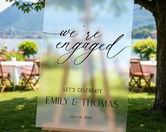 Engagement Sign, We’re Engaged Sign, Welcome to Our Engagement Sign, Acrylic Engagement Sign, Engagement Decorations MyrtleRoyalBoutique