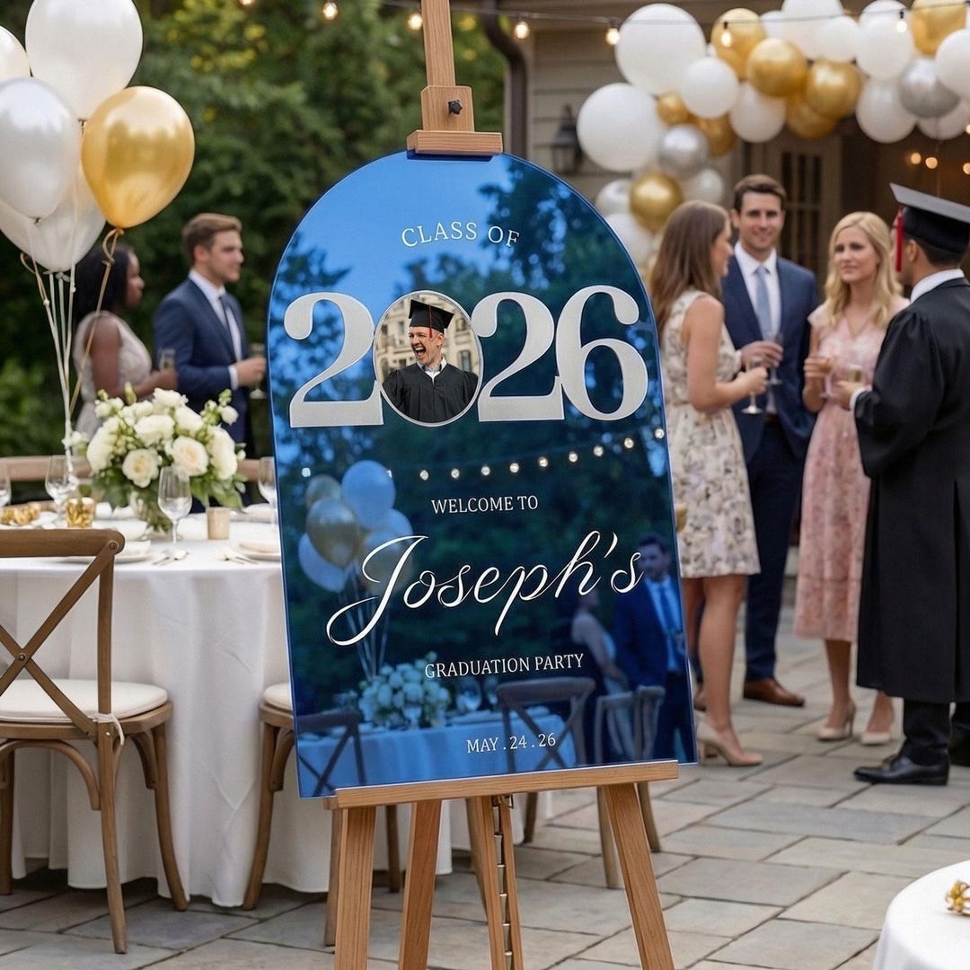 Graduation Photo Both Sign Printed Graduation Sign, Custom Graduation Party Photo Sign, Graduation ...