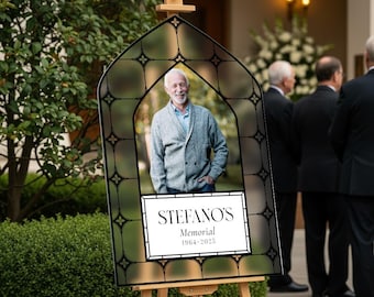 Printed Memorial Sign, Custom Funeral Welcome Sign, Celebration of Life Signs, Funeral Favors