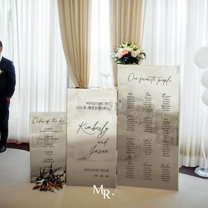 Wedding Welcome Signs, Wedding Mirror Sign Bundle, Mirror Wedding Signs, Our Favorite People Sign, Order Of The Day Mirror Sign