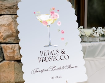 Petals & Prosecco Bridal Shower Sign, Brunch And Bubbly Bridal Shower Welcome Sign, Bridal Brunch Sign, Petals Prosecco Bridal Decorations