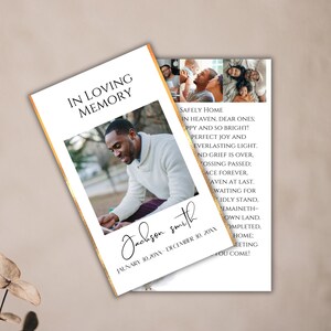 Editable Funeral Prayer Card | Printable Memorial Prayer Card Template | Prayer Card | Celebration of Life | Catholic Prayer Card |