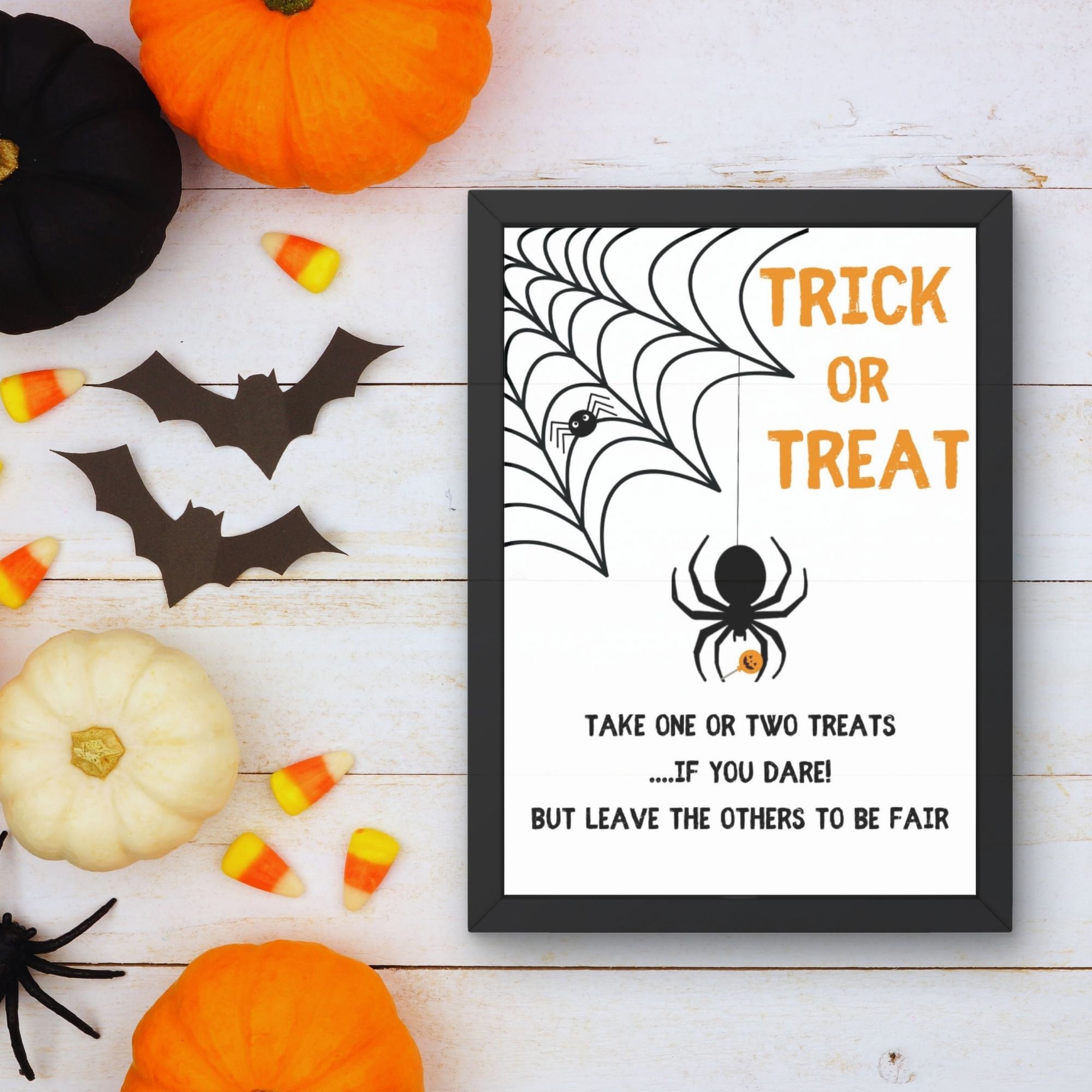 take-one-or-two-treats-halloween-trick-or-treat-sign-halloween-candy-sign-porch-trick-or-treat-sign-printable-passing-out-candy-sign-etsy