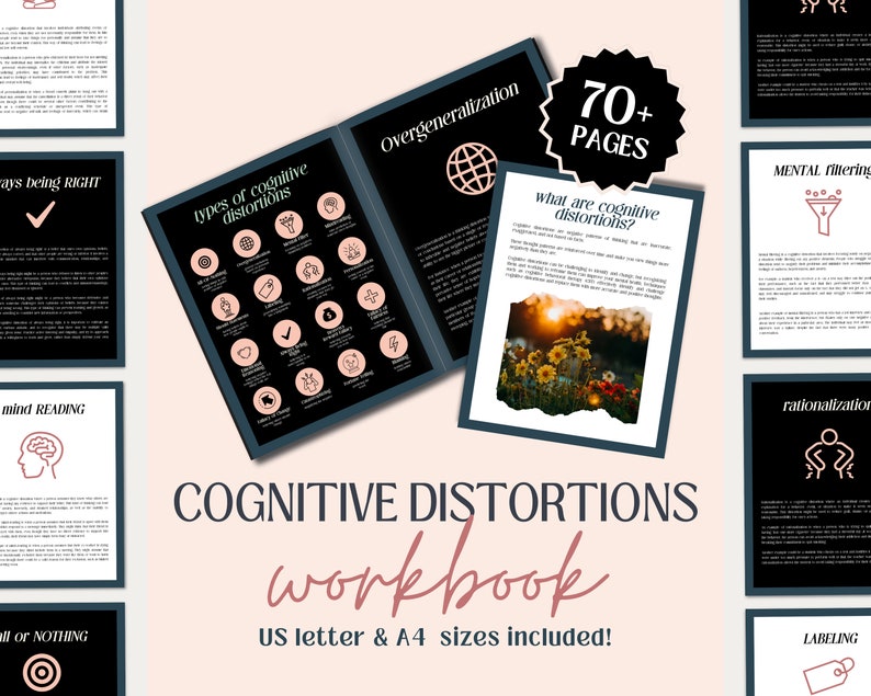 Cognitive Distortions Workbook Printable, Cognitive Distortion Workbook ...