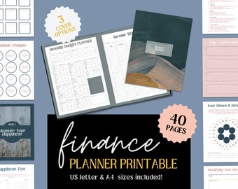Printable Finance Planner: Budget & Expense Tracker PDF (40-Page)