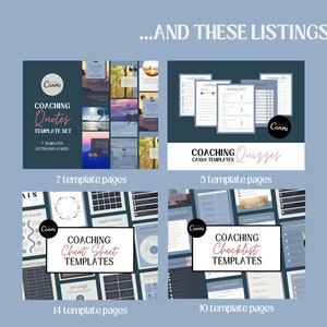 Coaching Templates Canva Bundle 165 Pages Life Coach Worksheets Therapy ...