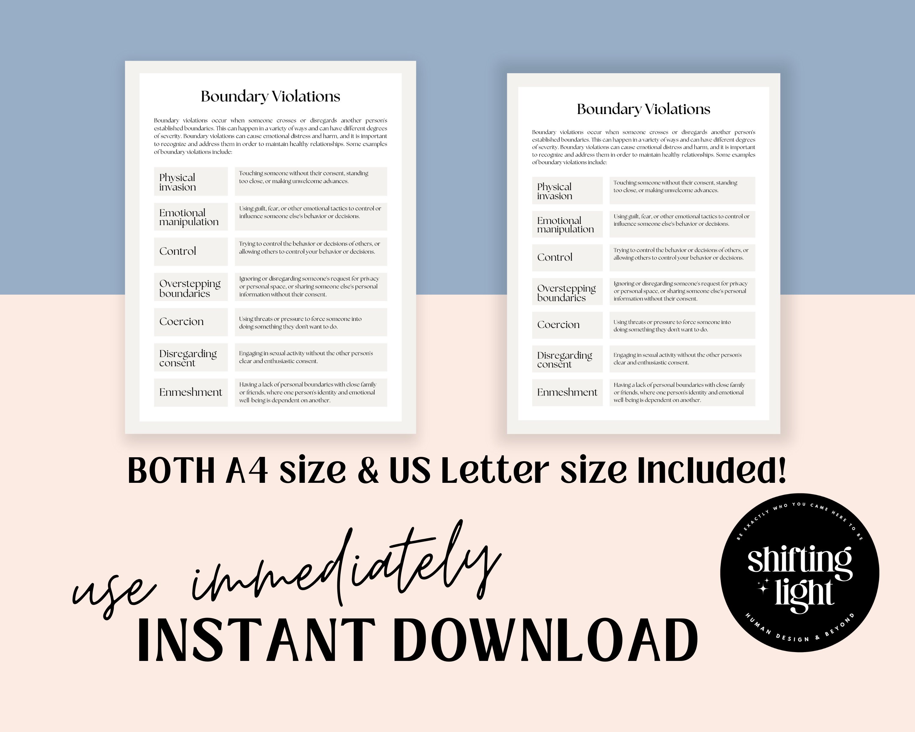 Setting Boundaries Workbook Printable, Boundaries Workbook, Boundaries ...