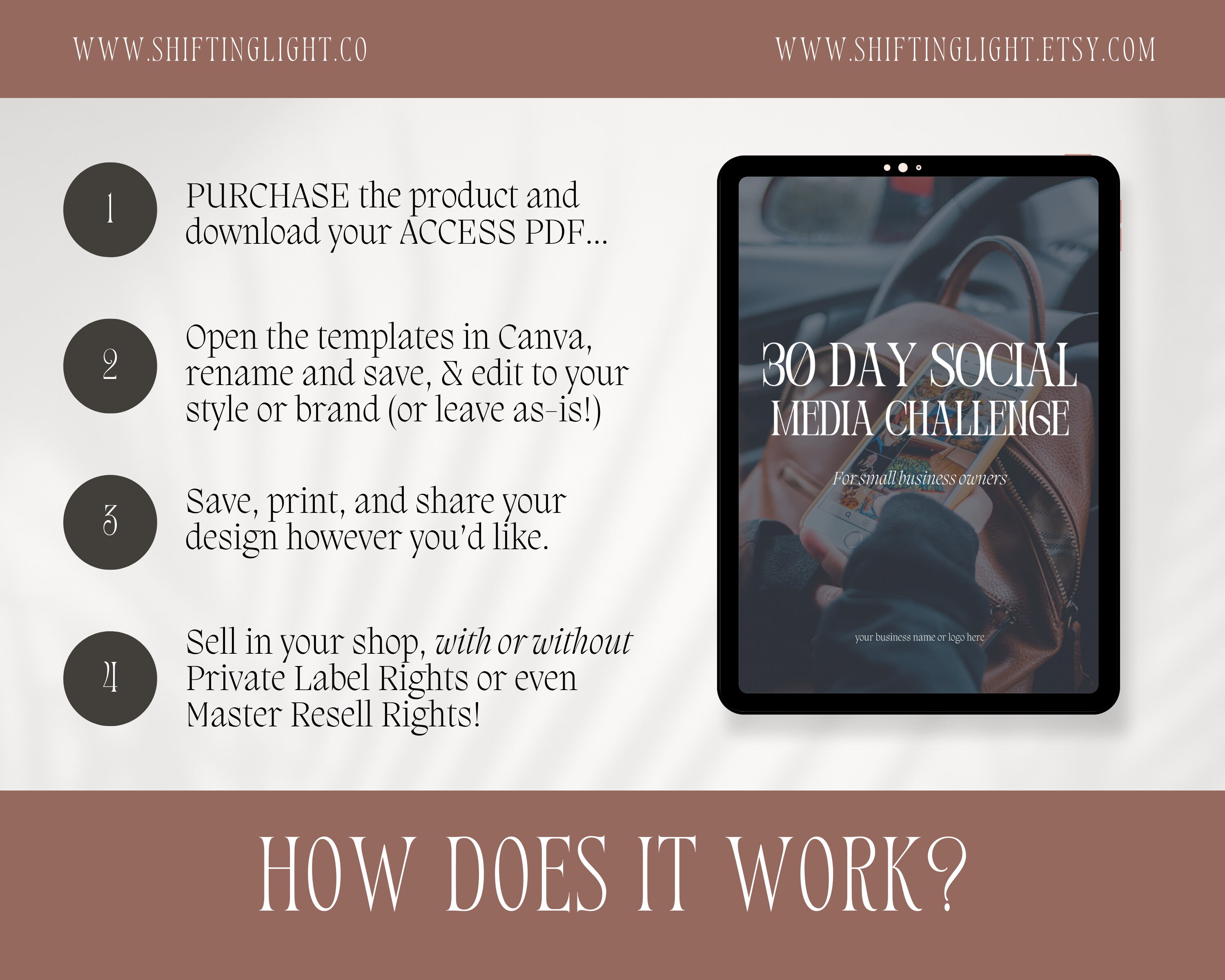MRR 30 Day Social Media Challenge Ebook, Master Resell Rights Workbook ...