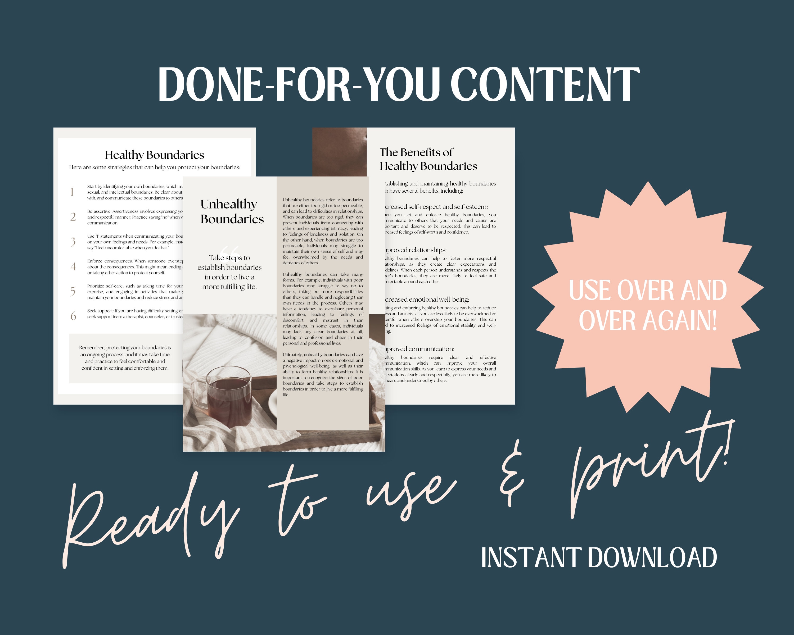 Setting Boundaries Workbook Printable, Boundaries Workbook, Boundaries ...