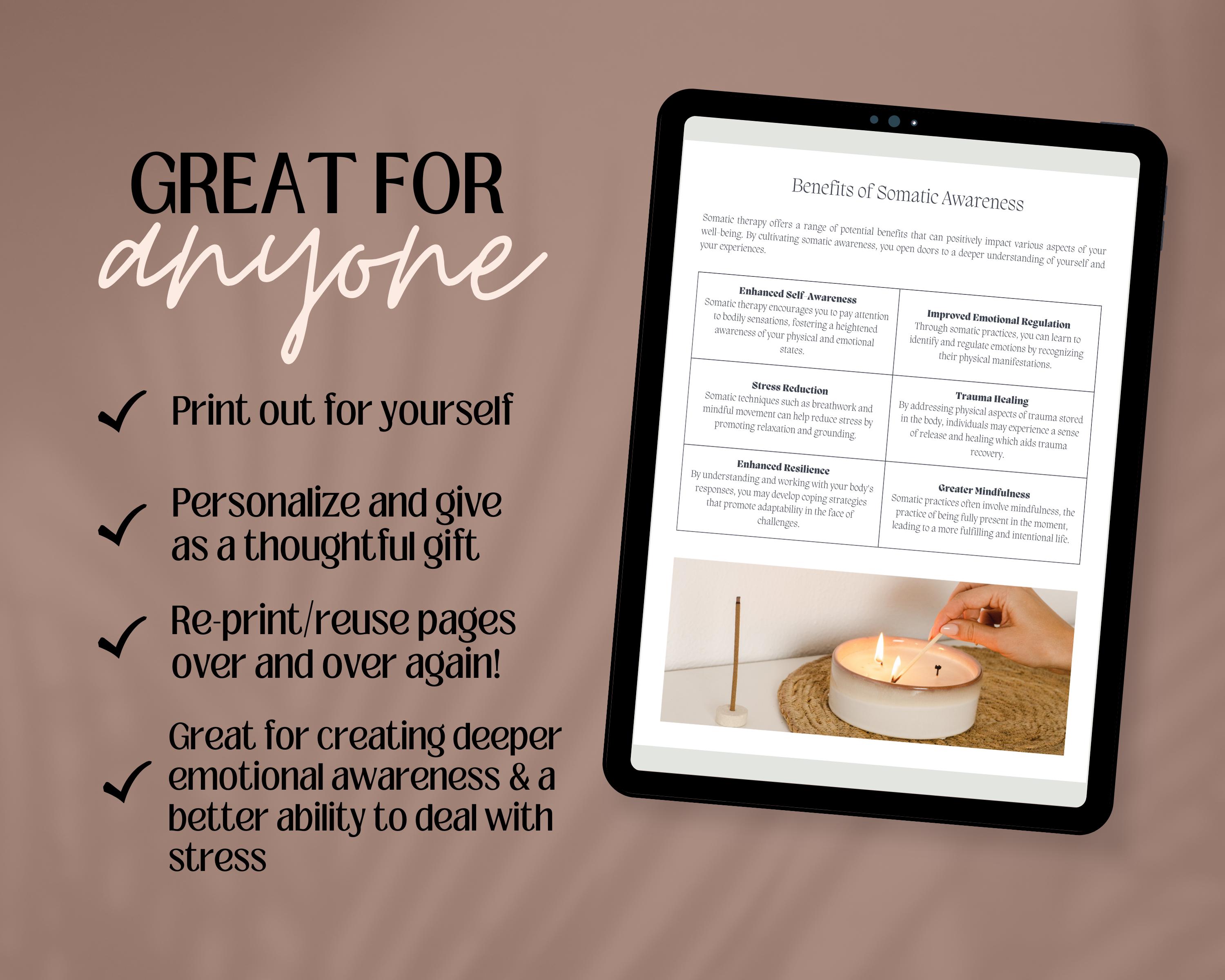 Somatic Therapy Workbook Canva Template: Customizable Coaching Tools ...