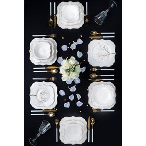 Mademoiselle Porcelain 24 Piece Dinner Set for 6 People zdjęcie 5