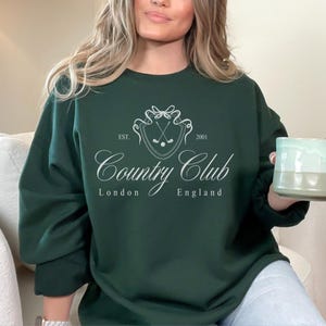 Golf country club sweatshirt old money bachelorette pullover trendy girl trip gift country club sporty social club crewneck gift for her