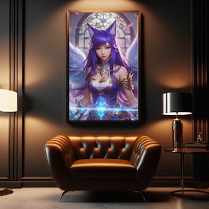 Ahri League Of Legends Wall Art Ahri Digital Print For Friend League Of Legends Champion Gaming Poster For Gamers Printable Decor For Wall