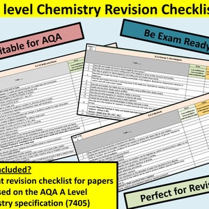 AQA A Level Chemistry Specification Checklist
