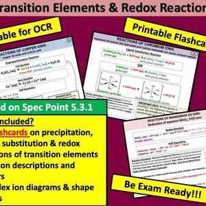 Reaktionen von Elementen aus Übergangsmetallen