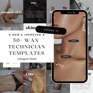 50+ Waxing Instagram Templates | Hair Removal Reels | Waxing Social Media | Waxer Flyer | Esthetician Templates | Waxing Branding Kit