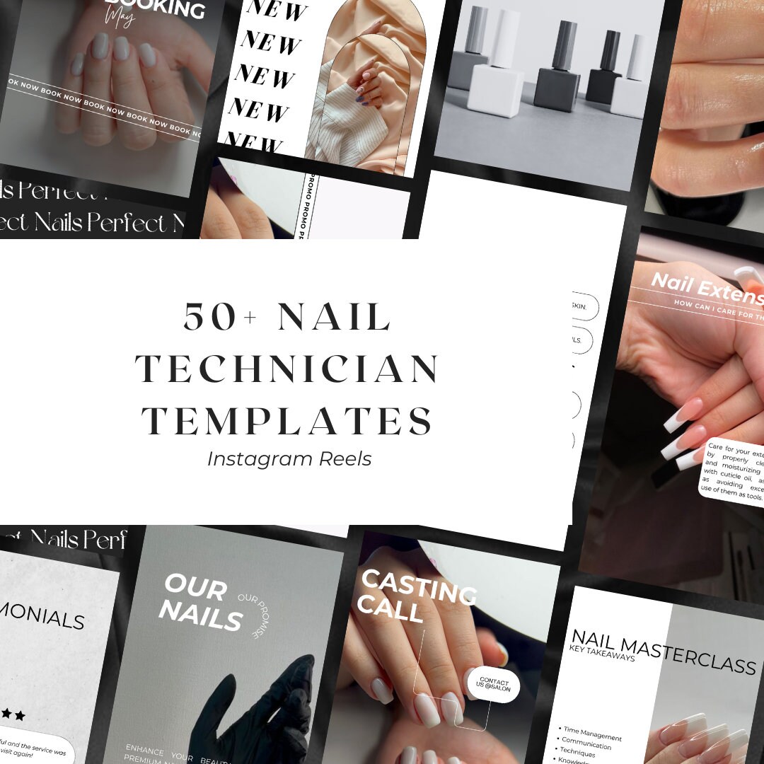 50+ Nail Tech Templates Nail Artist Templates Nail Tech Reels