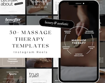 Plus de 50 bobines Instagram de massothérapie de luxe | Vidéos de Massothérapeute | Massage Spa Marketing sur les réseaux sociaux