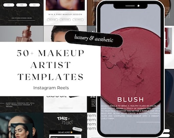 50+ Makeup Artist Templates | MUA Instagram Templates | Makeup Flyer | Beauty Salon Templates | Makeup Social Media Reels | Makeup Branding