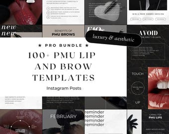 100 + Luxury PMU Lip and Brow Templates | Lip Blush | Lip Tattoo | Microblading | Ombre Brows | Permanent Makeup Posts | PMU Artist Posts