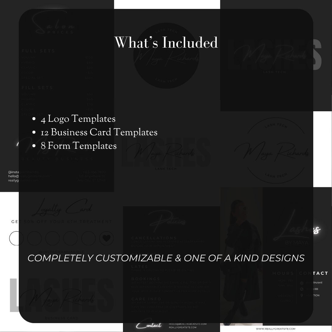 24 Luxury Black and White Branding Kit | Logo, Form, Business Card ...