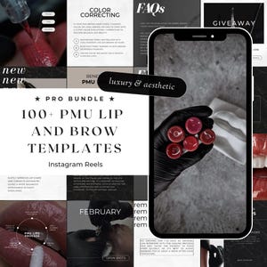 Más de 100 rollos de maquillaje permanente de lujo para labios y cejas, rubor labial, tatuaje labial, microblading, cejas ombré, maquillaje permanente y artista.