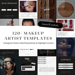 120+ Makeup Artist Templates | MUA Instagram Templates | Makeup Flyer | Beauty Salon Templates | Makeup Social Media Posts | Makeup Branding