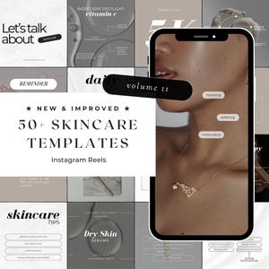 Skincare Instagram Templates: Esthetician Reels, Social Media (Canva)