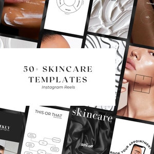 50+ Skincare Instagram Reel Templates: Esthetician & Spa (Canva)