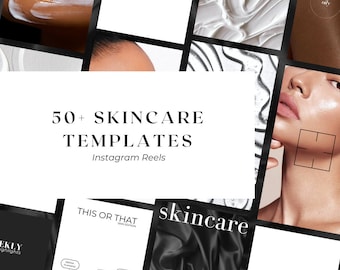 50+ Luxus Hautpflege Instagram Vorlagen | Kosmetikerin Vorlagen | Dermatologen Videos | Rolle Rollen | Haut SocialMedia Reels