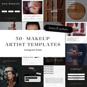 50+ Makeup Artist Templates | MUA Instagram Templates | Makeup Flyer | Beauty Salon Templates | Makeup Social Media Posts | Makeup Branding
