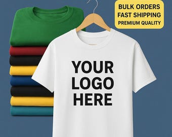 Custom Logo T-Shirts Bulk Order for Business, Events, Teams, bizness individual print